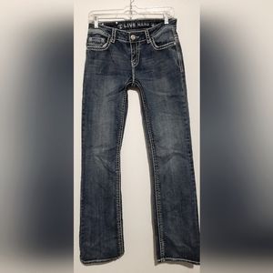 Live Hard denim Bootcut size 27 rhinestone pockets